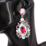 Fashion Teardrop Crystal Statement Earrings #KE8225 - Multiple Colors (PC)