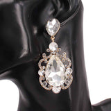 Fashion Teardrop Crystal Statement Earrings #KE8225 - Multiple Colors (PC)