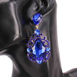 Fashion Teardrop Crystal Statement Earrings #KE8225 - Multiple Colors (PC)