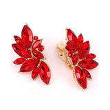 Fashion Crystal Cluster Clip-On Earrings #KE8228 - Multiple Colors (PC)