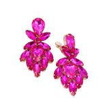 Fashion Cluster Clip-On Statement Earrings #KE8230 - Multiple Colors (PC)