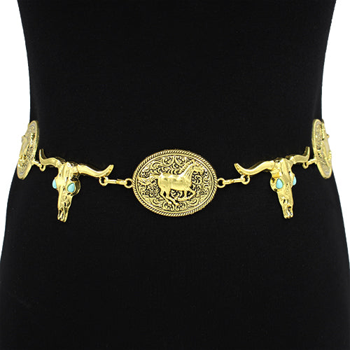 Fashion Chain Belts #KM1453 - Multiple Colors (PC)