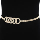 Fashion Rhinestone Belt with Circle Design #KM1464 (PC)
