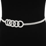 Fashion Rhinestone Belt with Circle Design #KM1464 (PC)