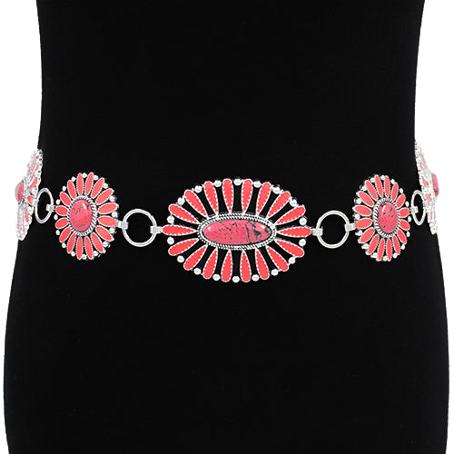 Fashion Chain Belts #KM1513 Red (PC)