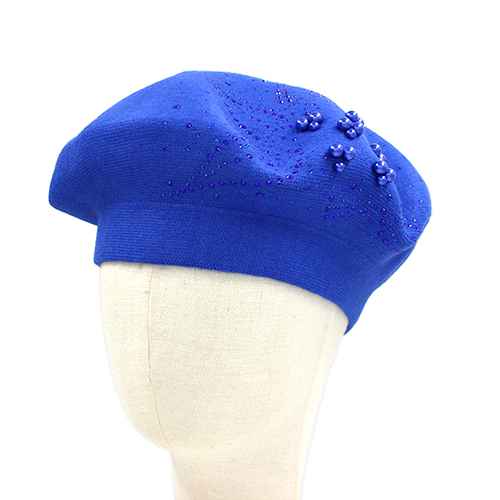 Fashion Pearl Beret Hat #KM1619 - Multiple Colors (PC)