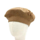Fashion Pearl Beret Hat #KM1619 - Multiple Colors (PC)
