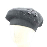 Fashion Pearl Beret Hat #KM1619 - Multiple Colors (PC)