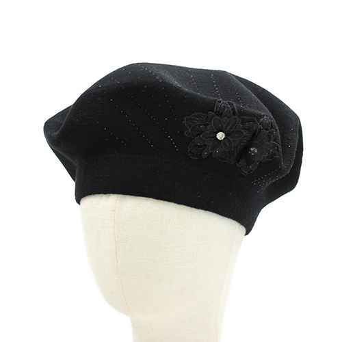 Fashion Flower Beret Hat #KM1620 - Multiple Colors (PC)