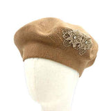 Fashion Flower Beret Hat #KM1620 - Multiple Colors (PC)