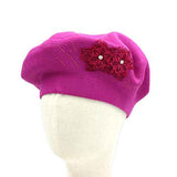 Fashion Flower Beret Hat #KM1620 - Multiple Colors (PC)