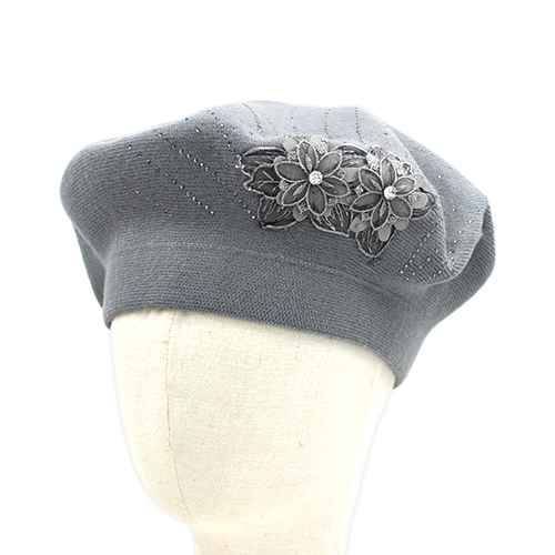 Fashion Flower Beret Hat #KM1620 - Multiple Colors (PC)