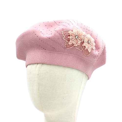 Fashion Flower Beret Hat #KM1620 - Multiple Colors (PC)