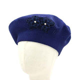 Fashion Flower Beret Hat #KM1620 - Multiple Colors (PC)