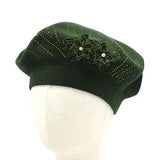 Fashion Flower Beret Hat #KM1620 - Multiple Colors (PC)