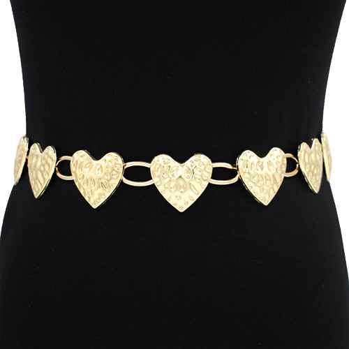 Fashion Heart Design Chain Belt #KM1625 - Multiple Colors (PC)