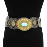 Fashion Boho Western Concho Belt #KM1629 - Multiple Colors (PC)