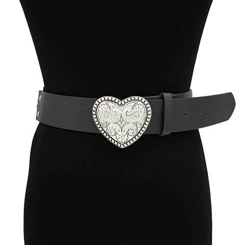 Fashion Western Heart Buckle Belt #KM1633 - Multiple Colors (PC)