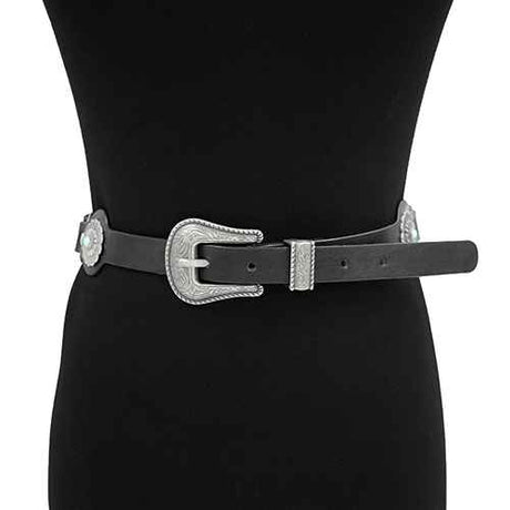 Fashion Vintage Western-Style Buckle Belt #KM1636 - Multiple Colors (PC)