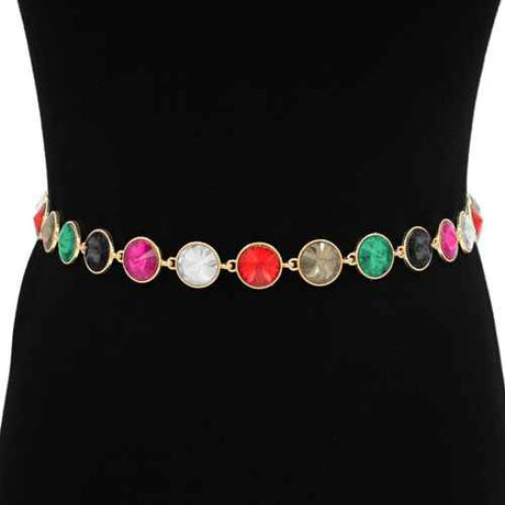 Fashion Stone Chain Belt #KM1701 - Multiple Colors (PC)