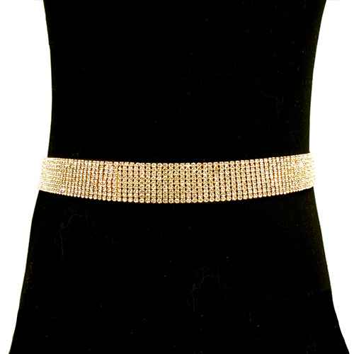 Fashion 9 Line Chain Belt #KM2031 - Multiple Colors (PC)