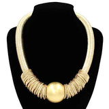 Fashion Pearl Coil Statement Necklace #KN2074 - Multiple Colors (PC)