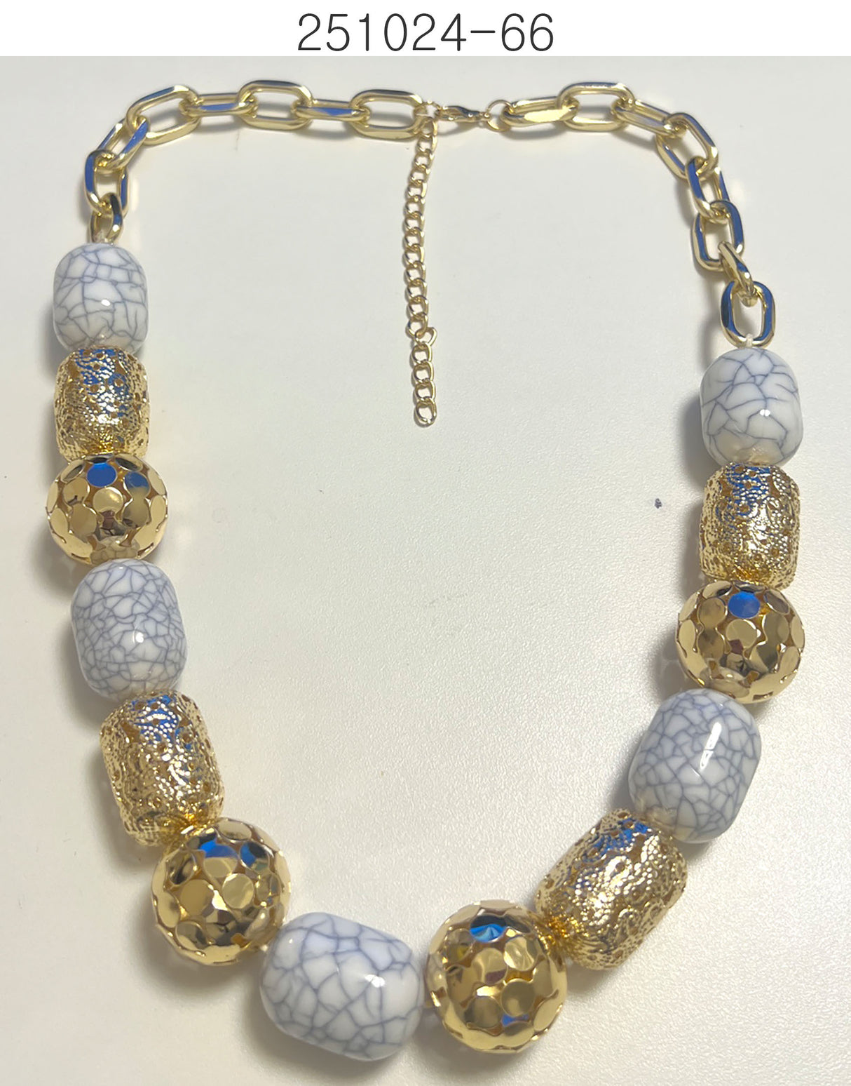 Fashion Statement Necklace #KN2088WT (PC)