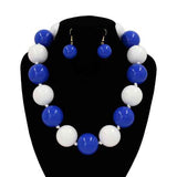 Fashion Bubble Bead Necklace Set #KN2095 - Multiple Colors (PC)