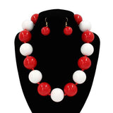 Fashion Bubble Bead Necklace Set #KN2095 - Multiple Colors (PC)