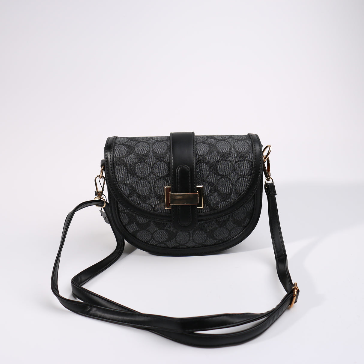 Fashion Design Shoulder Bag #KOBAG02-BLK - Black (PC)