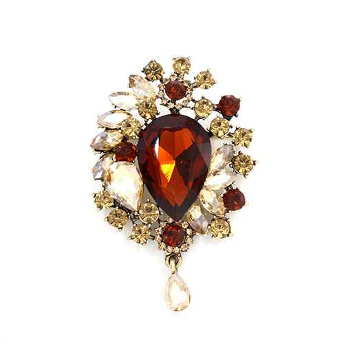 Fashion Design Rhinestone Brooch #KP2000 - Multiple Colors (PC)
