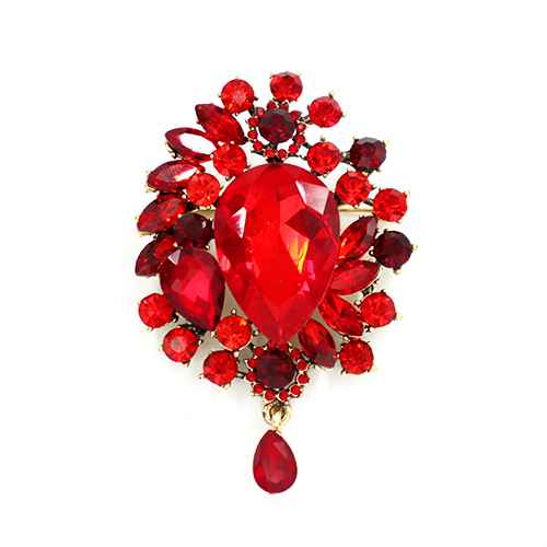 Fashion Design Rhinestone Brooch #KP2000 - Multiple Colors (PC)
