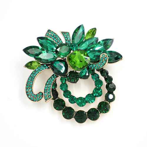 Fashion Design Rhinestone Brooch #KP2008 - Multiple Colors (PC)