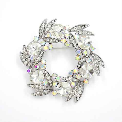 Fashion Circle Rhinestone Brooch #KP2020CLR (PC)