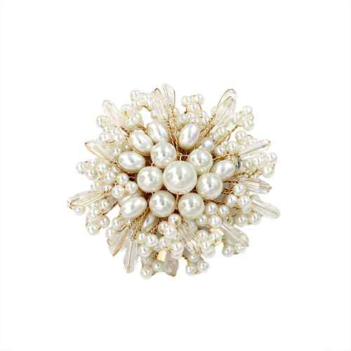 Fashion Pearl Cluster Brooch #KP2182GDCRM (PC)
