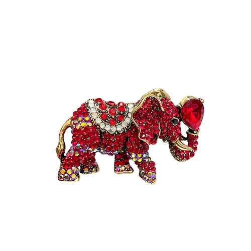 Fashion Rhinestone Elephant Brooch #KP2203 - Multiple Colors (PC)