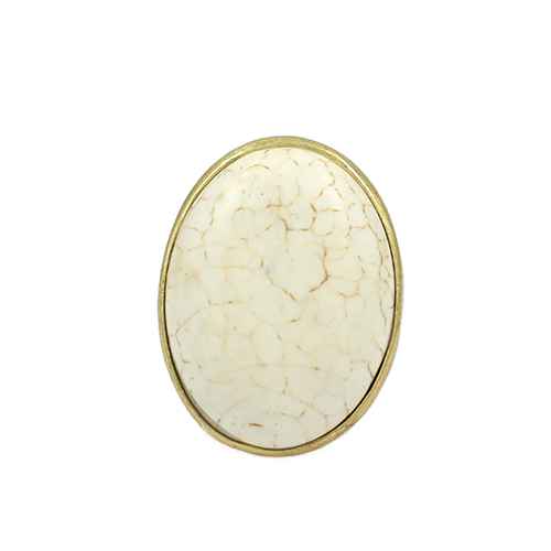 Fashion Large Circle Stone Ring #KR2134 - Multiple Colors (PC)