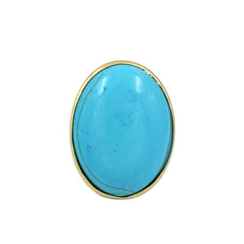 Fashion Large Circle Stone Ring #KR2134 - Multiple Colors (PC)