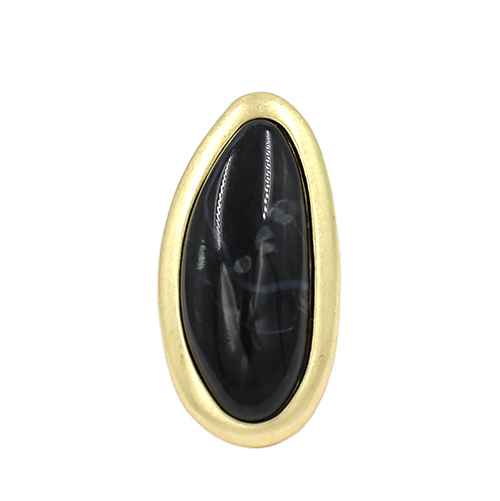 Fashion Oval Stone Statement Ring #KR2141 - Multiple Colors (PC)