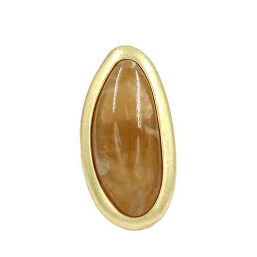 Fashion Oval Stone Statement Ring #KR2141 - Multiple Colors (PC)