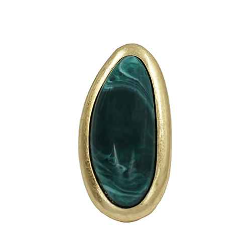 Fashion Oval Stone Statement Ring #KR2141 - Multiple Colors (PC)