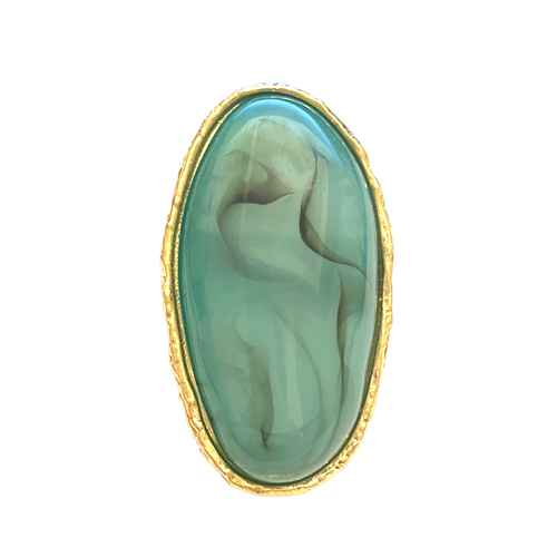 Fashion Large Marble Oval Ring #KR2186 - Multiple Colors (PC)