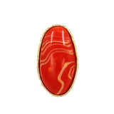 Fashion Large Marble Oval Ring #KR2186 - Multiple Colors (PC)