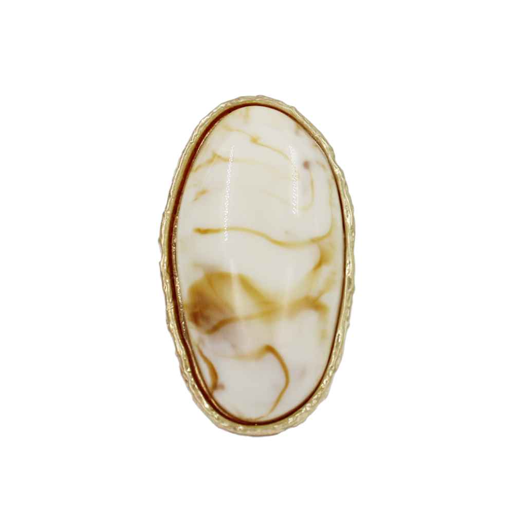 Fashion Large Marble Oval Ring #KR2186 - Multiple Colors (PC)