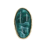 Fashion Large Marble Oval Ring #KR2186 - Multiple Colors (PC)