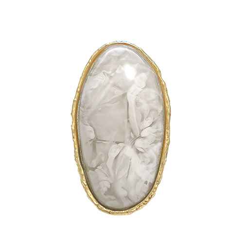 Fashion Large Marble Oval Ring #KR2186 - Multiple Colors (PC)
