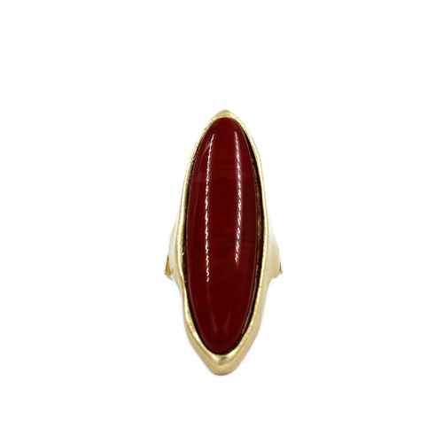 Fashion Large Oval Stone Ring #KR2187 - Multiple Colors (PC)