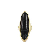Fashion Large Oval Stone Ring #KR2187 - Multiple Colors (PC)
