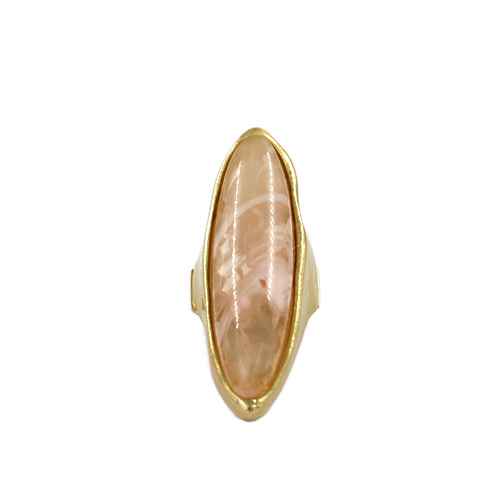 Fashion Large Oval Stone Ring #KR2187 - Multiple Colors (PC)