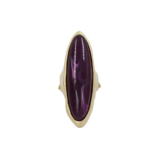 Fashion Large Oval Stone Ring #KR2187 - Multiple Colors (PC)
